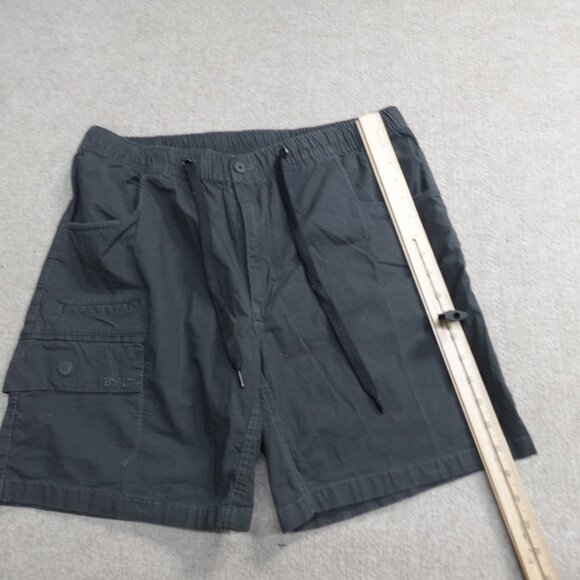 Bylt Shorts 2XL Black Gray Cargo Ripstop Drawstring 6.5" Stretch Waist - Picture 2 of 10